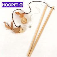 Interactive Cat Wand Toy with Bell and Mouse/Ball/Pumpkin/Fish Design for Kitten Exercise and Play