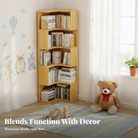 Space-Saving Design L-Shaped Corner Shelving Large Capacity L-Shaped Corner Bookshelf Versatile Use Storage Rack Stable and Long-Lasting for Book Lovers, Apartment Dwellers, Telecommuting Workers, Study, Living Room, Bedroom