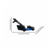 Mini Yard Trimmer Model Four Wheels Yard Trimmer Model Simulated Shape Miniature Decor for Diorama