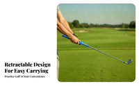 Metal Shaft Telescopic Golf Swing Training Stick Non-Slip Grip Retractable Golf Swing Practice Aid Compact