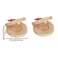 2 Pieces Wooden Castanet Auditory Skills Wooden Clapper Early Education Hand Clapper