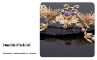 Traditional Chinese Attire Regal Avian Hair Crown Elegant Workmanship Regal Avian Hair Crown Chinese Design Tassel Hairpin Fairy