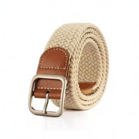 Braided Elastic Belt Comfortable Braided Stretch Belt Stylish Soft for Jeans, Everyday Wear