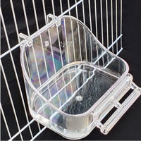 Removable Bird Food Bowl Easy to Clean Enclosure Mounted Food Bowl 2 in 1 Small Pet Bath Tub Multi Use