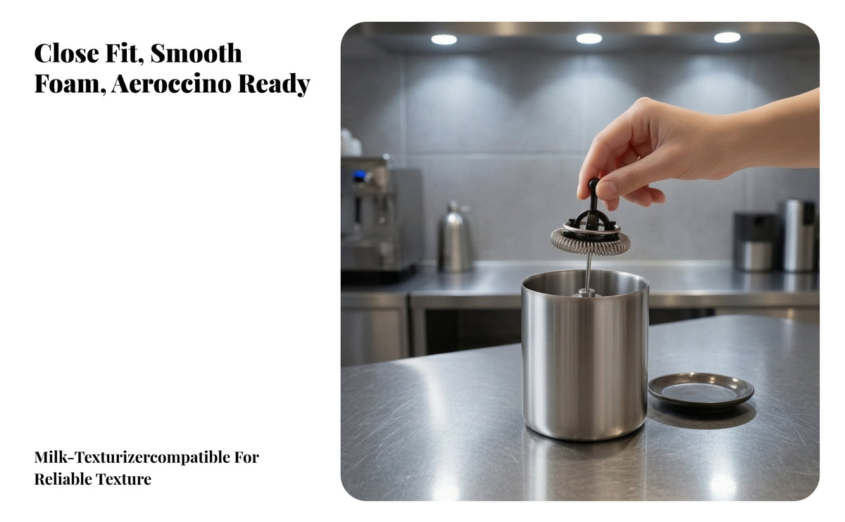 Easy to Clean Replacement Foaming Whisk | Dishwasher Design, Milk Frother Whisk with Stainless Steel band, for Home coffee