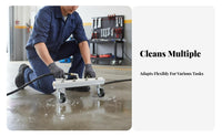 2 Wheel Design Underbody Car Wash Cleaner Stainless Steel & Aluminum Alloy Wheeled Underbody Washer Quick Connect for Garage Floor, Driveway