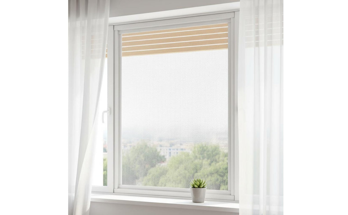 DIY Window Screening Assembly Invisible Design Screen Frame Kit Easy Installation Adjustable Window Mesh for Home Improvers, Renters