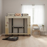 Installation-No-Assembly Foldable Cloth Wardrobe Easy to Assemble Portable Wardrobe Closet Quick Assembly Freestanding Garment Rack with Cover Sturdy and Long-Lasting for Students, Temporary Housing