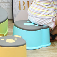 Thickened Cartoon Animal Plastic Stool for Kids and Adults - Non-Slip Bathroom and Home Use