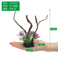 Fish Tank Aquarium Decoration Artificial Driftwood Tree Root and Water Plants