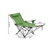Sit-Lie Chair Built-in Cup Holder Portable Recliner Chair Backpack Carry Straps Adjustable Camping Recliner for Campers, Picnic