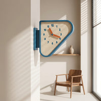 Corner Wall Clock Space-Saving Triangular Wall Clock Minimalist for Hallway, Living Room, Apartment
