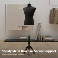 Lightweight Clothing Display Stand Sturdy Female Torso Mannequin Stable Base Adjustable Dress Form Portable for Boutique Owners, Online Sellers, Fashion Designers, Photo Studio, Market Stall, Home Decor