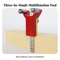 Multifunctional Line Drawing Tool Metric and Customary Units Parallel Line Scriber Clear Scale Linear Bend Scribing Tool for Carpentry