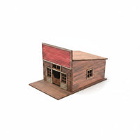 DIY Assembly 1/72 Scale Town Model Handmade Gift Wooden Village Scene Interchangeable and Match for Collection Shelf