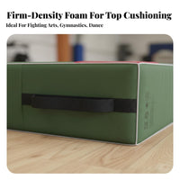 Foldable Folding Gymnastics Mat Multi-Purpose Thick Tumbling Mat Shock Absorbing Combat Arts Training Pad High-Density Foam for Gymnasts, Cheerleaders, Dance Studio, Home Gym, Workouts, School