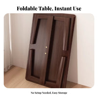 Space-Saving Foldable Tatami Table Multi-Purpose Japanesedesign Floor Table Easy to Clean Folding Desk Rounded Corners for Apartment Dwellers, Tea Enthusiasts, Bay Window, Balcony, Small Areas, Bedroom