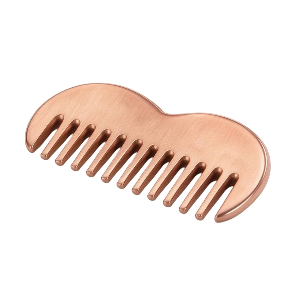 Polished Metal Massage Comb Portable Metal Comb with Rounded Teeth Long-Lasting Head Massage Tool Relaxing for Travel
