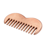 Polished Metal Massage Comb Portable Metal Comb with Rounded Teeth Long-Lasting Head Massage Tool Relaxing for Travel
