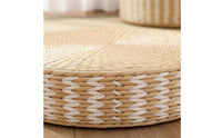 Handmade Tranquil Meditation Pad Thickened Round Straw Futon Pad Round Straw Pad Long-Lasting Japanese Floor Seat for Bay Window