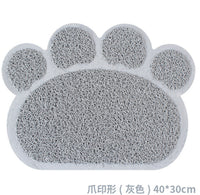 Paw Print Cat Litter Mat, Non-Slip & Leak-Proof Pet Litter Trapper Pad