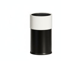 Large Capacity Modern Cylinder Garbage Bin Light Luxury Design Minimalist Waste Basket Easy to Clean Round Accessible Top Trash Can Removable Inner Container for Living Room, Bathroom, Bedroom, Office