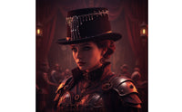 Top Hat with Skeleton Hand Steampunk Felt Top Hat Black Cosplay for Cosplayers, Themed Parties