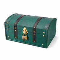 Wooden Treasure Chest with Arched Lid Rustic Wooden Treasure Chest with Locking Latch Arched Storage Box for Collectors