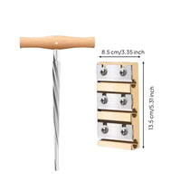 2 Pieces Peg Shaper Tapered Violin Peg Reamer Shaper with Wooden Handle Precision Lutherie Tool Manual for Luthiers
