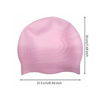 Ear-Covering Swim Cap  Printed Swim Cap Hydrodynamic Fit Swimming Hat for Training