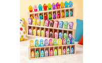 Educational Wooden Toy with Slotted Board Learning Wooden Board Game Interactive Matching Game Preschool for Preschoolers, Toddlers, Kids, Classroom, Travel