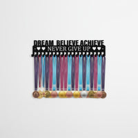 Great Gift Idea Long-Distance Race Medal Display Rack Easy Installation Metal Medal Display Rack Rust Resistant Large Capacity for Runners, Athletes, Cheerleaders, Home Gym, Bedroom, Office