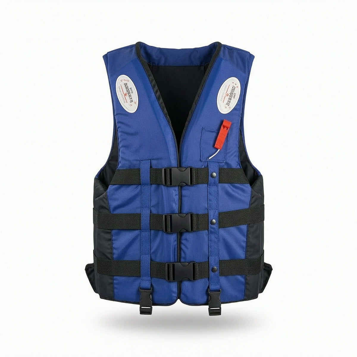 Adjustable Life Vest with Buckles Padded Buoyancy Vest with Straps Sleeveless Quick-Dry for Boaters, Fishing