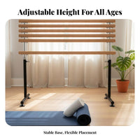 Stable Base Portable Ballet Barre Long-Lasting Construction Freestanding Ballet Barre Non-Slip Feet Portable Dance Bar Heavy Duty for Adults, Dancers, Beginners, Home Use, Gym