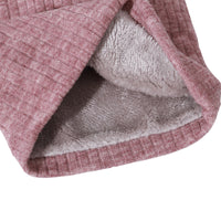 Unisex Knitted Fleece-Lined Neck Warmer Scarf for Winter Outdoor Activities