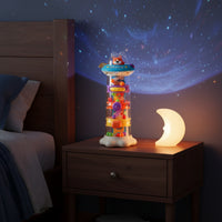 Rotating Interactive Structure Toy Sliding Mechanical Ball Structure Space Theme Ball Slide Toy Cause and Effect for Children