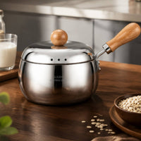 Milk Pot with Lid Food-Grade Milk Pot Compact for Singles, Parents