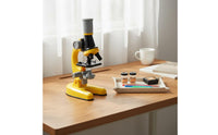 STEM Learning Kids Science Microscope LED Light Children's Microscope Set High Magnification Educational Toy Great Gift for Students