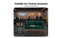 Minimalist Design Framework-Frame Loveseat Modern Design Restaurant Booth High-Density Foam Cushion Cafe Seating Wear-Resistant Upholstery for Interior Designers, Business Owners, Dessert Shop, Lounge Area, Hotel Lobby