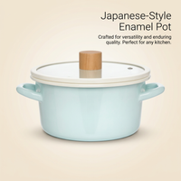 Thickened Double Ear Soup Pot, Soup Pot Stew Pot, Pot Stew Pot Vintage, Universal Stovetop Stew Pot, Enamel Pot with Double Ear Handle