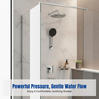 High-Speed Shower Head, German Craftsmanship, 5 Silicone Spray Settings, Adjustable Bracket, Rainfall, Large Flow, Bathroom