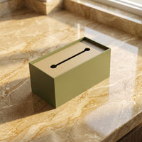 Iron Tissue Box Holder for Home Office and Living Room, Matte Metal Desk Organizer, Rectangular Tissue Box Napkin Dispenser, Steel Tissue Case