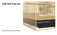 Large Bird Breeding Cage Removable Divider Double Compartment Bird Cage Finish Pet Enclosure