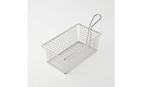 Rectangular Stainless Steel Frying Basket Loop Handle Wire Mesh Frying Basket Open-Top