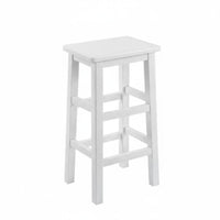 Solid Structure Backless Square-Top Seat Long-Lasting Construction Backless Counter Stool Footrest Bar Chair Versatile Design for Restaurant Owners, Homeowners, Adults, Cafe, Dining Room, Kitchen, Gameroom