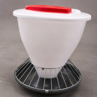 Chicken Feeder, Poultry Feeder, 50cm, 30kg Large Capacity, Stainless Steel, Plastic, Hanging Type, Floor Raising Feeder