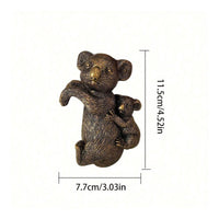 Climbing Koala Figurine Realistic Detail Parent and Child Koala Statue Lightweight Home Decor for Patio