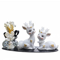 Glittering Rhinestone Deer Car Ornament Non-Damaging Safe Journey Deer Ornament Compact Size Cute Car Interior Decor Lightweight for Women, New Drivers, Couples, Center Console