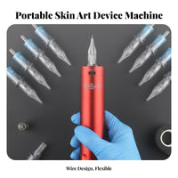 Rechargeable Wireless skin art Pen Kit Portable Cordless skin art Pen Kit Powerful engine skin art Equipment Multiple Operating Modes for Beginners, Home Practice