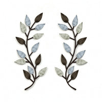 2 Pieces Metal Twining Stem Section Decorations Decorative Metal Wall Art Decor Simple Branch Wall Hangings for Entryway